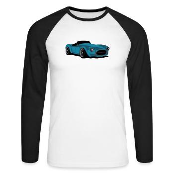 tuning cobra auto racing Automobile us cars icon - T-shirt baseball manches longues Homme - blanc/noir - Devant - Nik (191cm)