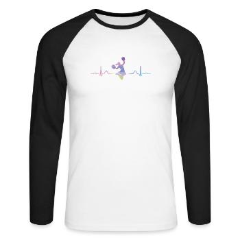 Cheerleader Cheer Mom Cheerleading - Unisex Baseballshirt langarm - Weiß/Schwarz - Vorne - Nik (191cm)