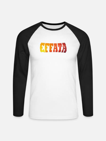 EFFATA - Unisex Long Sleeve Baseball T-Shirt - white/black