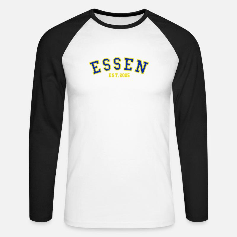 Essen Est. 2005 - Unisex Baseballshirt langarm - Weiß/Schwarz
