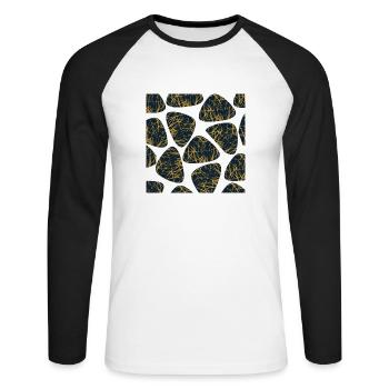 vêtement et accessoire - T-shirt baseball manches longues Homme - blanc/noir - Devant - Nik (191cm)