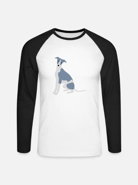 Whippet - T-shirt baseball manches longues Homme - blanc/noir