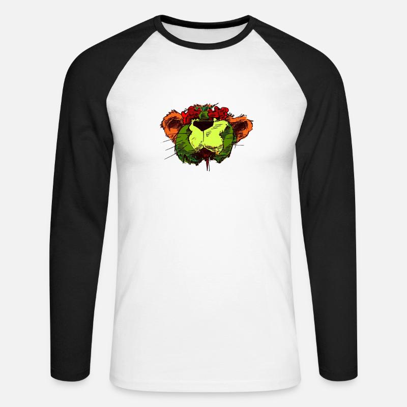 Springtime - Unisex Baseballshirt langarm - Weiß/Schwarz