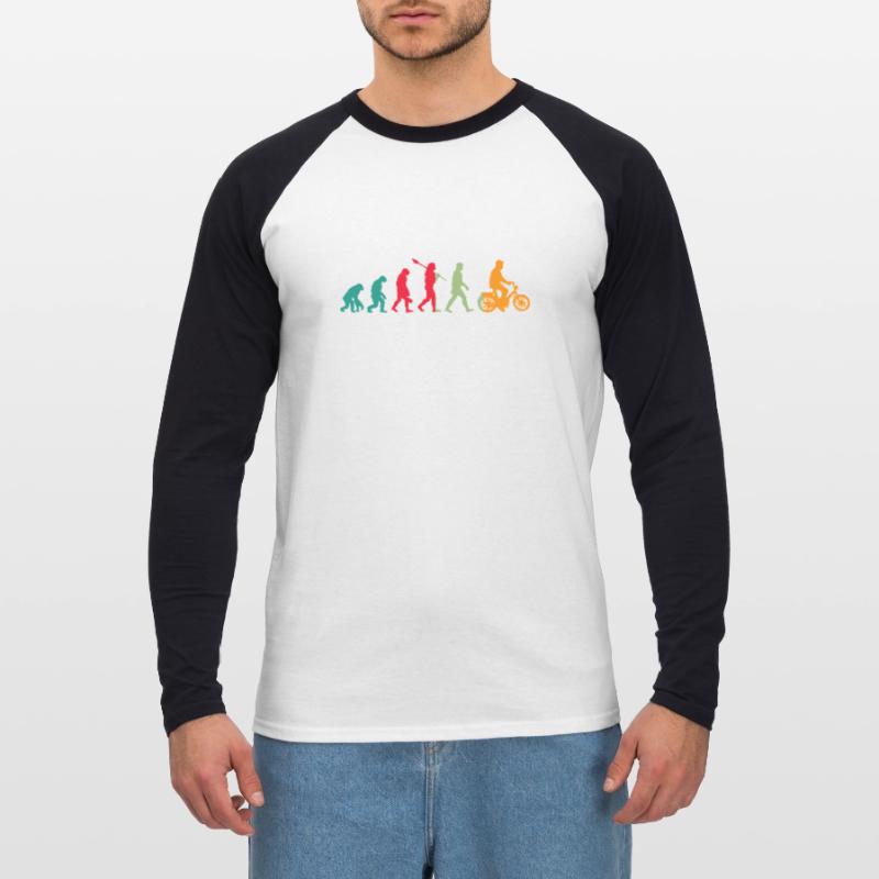 Mofa Evolution Moped Unisex Baseballshirt langarm