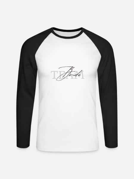 Team Bride - Unisex Long Sleeve Baseball T-Shirt - white/black