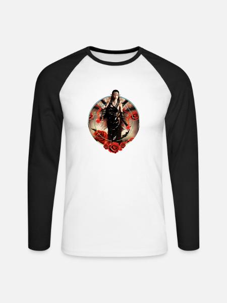 Die Macht der Dunklen Hexe - Unisex Baseballshirt langarm - Weiß/Schwarz