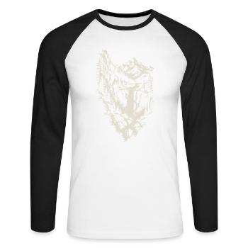 Klettern Alpinklettern Kletterer Geschenk - Unisex Baseballshirt langarm - Weiß/Schwarz - Vorne - Nik (191cm)