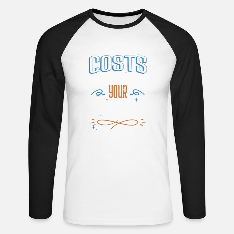jokes baseballtshirt gift idea - Unisex Baseballshirt langarm - Weiß/Schwarz