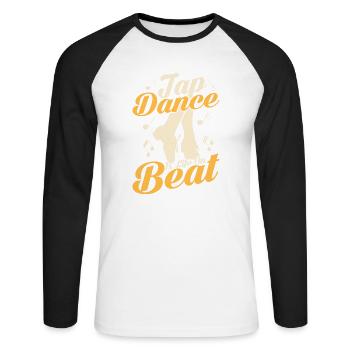 Tap Dance Is Life On Beat Tap Dancer Tap Dancing - Unisex Baseballshirt langarm - Weiß/Schwarz - Vorne - Nik (191cm)