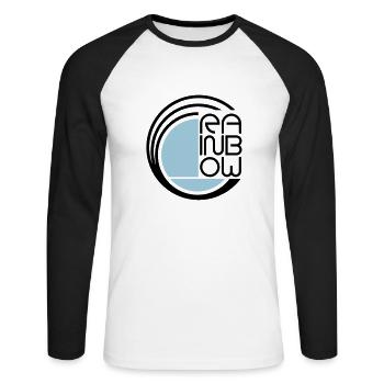rainbow_f2 - Unisex Long Sleeve Baseball T-Shirt - white/black - Front - Nik (191cm)
