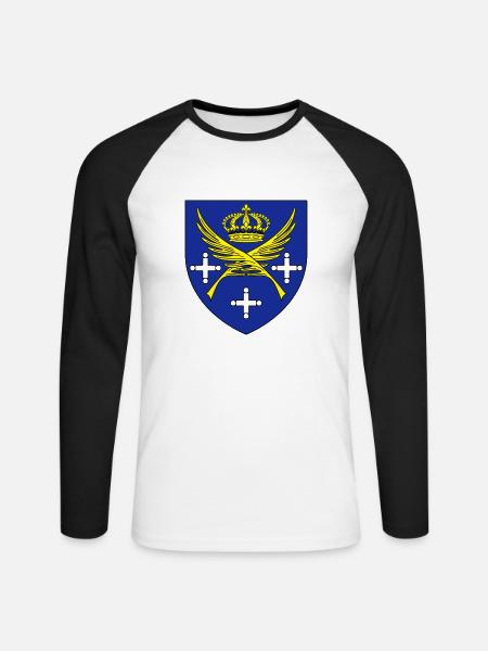 Saint Etienne Loire - Unisex Baseballshirt langarm - Weiß/Schwarz