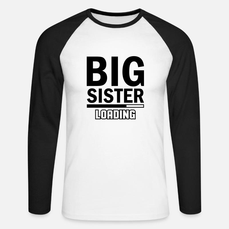 Big Sister Loading - Unisex Baseballshirt langarm - Weiß/Schwarz