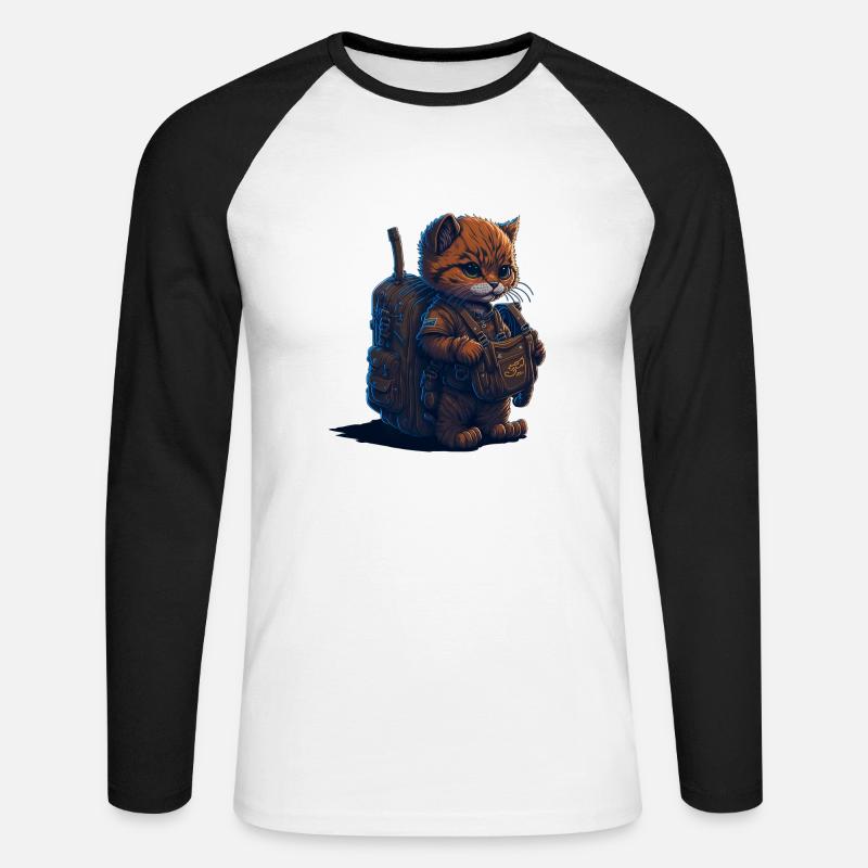 1. Klasse, Schulanfänger, Erstklässler - Unisex Baseballshirt langarm - Weiß/Schwarz