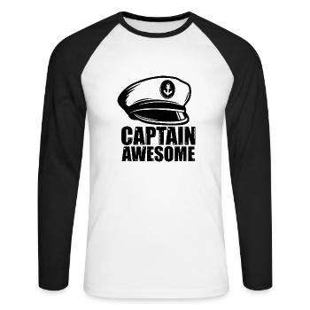 Sailing Water Sports Wind - Unisex Long Sleeve Baseball T-Shirt - white/black - Front - Nik (191cm)