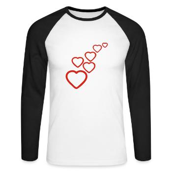 animo - Maglia da baseball a manica lunga da uomo - bianco/nero - Fronte - Nik (191cm)