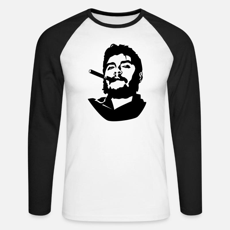 Che Guevara - Unisex Baseballshirt langarm - Weiß/Schwarz