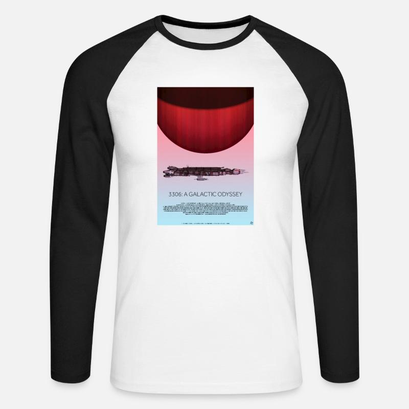 Odissea DSSA - Maglia da baseball a manica lunga da uomo - bianco/nero