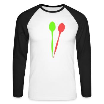 Darts Darts Dartboard Darts Darts Players Sport - Unisex Long Sleeve Baseball T-Shirt - white/black - Front - Nik (191cm)