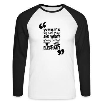books lover sayings green bookish stuff - Unisex Baseballshirt langarm - Weiß/Schwarz - Vorne - Nik (191cm)