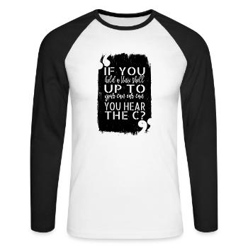 doctor programming language gift present idea - Unisex Long Sleeve Baseball T-Shirt - white/black - Front - Nik (191cm)
