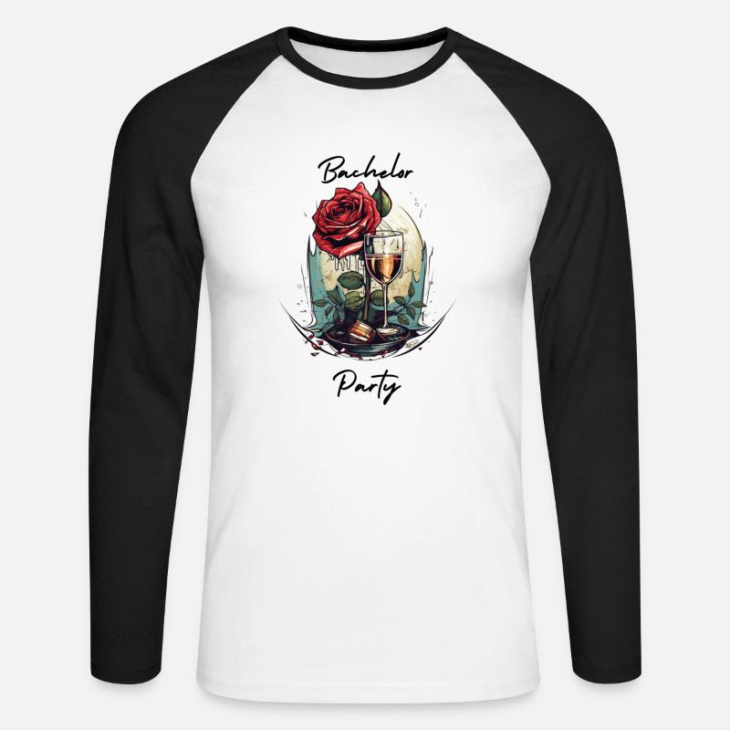 Bachelor Party - Unisex Baseballshirt langarm - Weiß/Schwarz