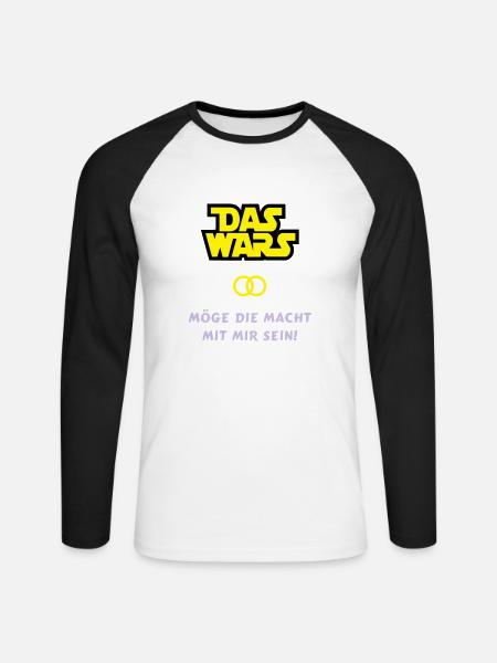 Das Wars - Unisex Baseballshirt langarm - Weiß/Schwarz