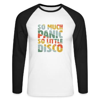 So much Panic so little Disco - Unisex Baseballshirt langarm - Weiß/Schwarz - Vorne - Nik (191cm)