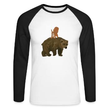 Animal Friends - Unisex Long Sleeve Baseball T-Shirt - white/black - Front - Nik (191cm)