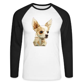 Chihuahua - Unisex Long Sleeve Baseball T-Shirt - white/black - Front - Nik (191cm)