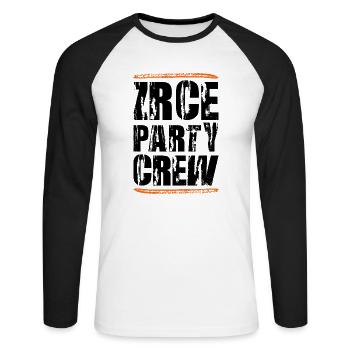 Zrce Party Crew - Unisex Baseballshirt langarm - Weiß/Schwarz - Vorne - Nik (191cm)