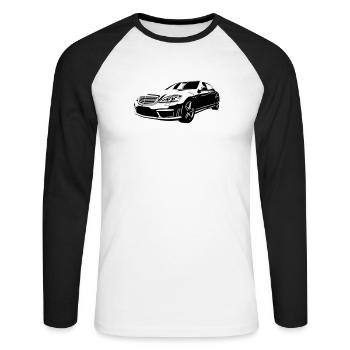 Limousine (vector illustration) - Unisex Long Sleeve Baseball T-Shirt - white/black - Front - Nik (191cm)