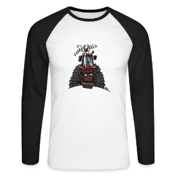 0504 Case 856XL - Unisex Long Sleeve Baseball T-Shirt - white/black - Front - Nik (191cm)