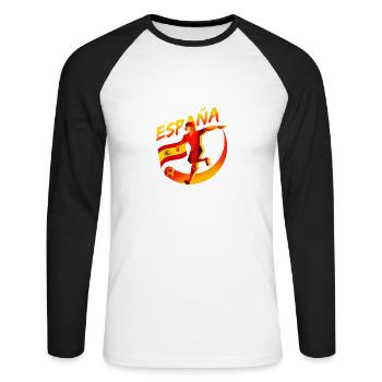 ESPANA - SOCCER SHIRT - Unisex Long Sleeve Baseball T-Shirt - white/black - Front - Nik (191cm)