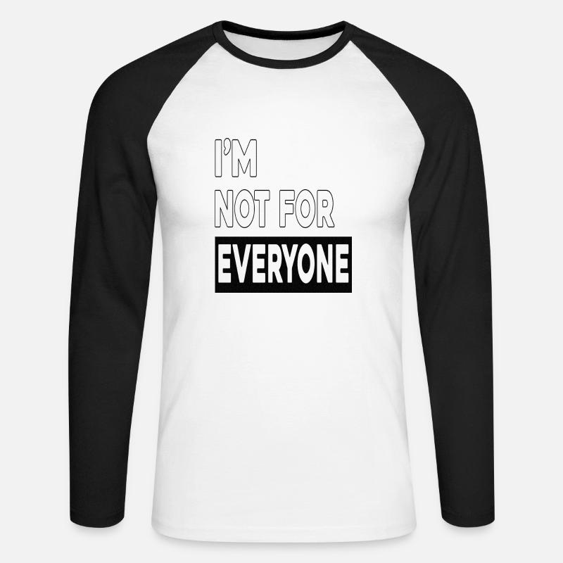 Ich bin nicht jedermanns Sache - Unisex Baseballshirt langarm - Weiß/Schwarz
