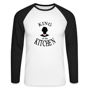Chef - Unisex Long Sleeve Baseball T-Shirt - white/black - Front - Nik (191cm)