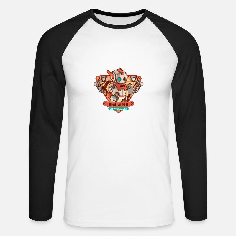 Real world coding challenge - Unisex Long Sleeve Baseball T-Shirt - white/black