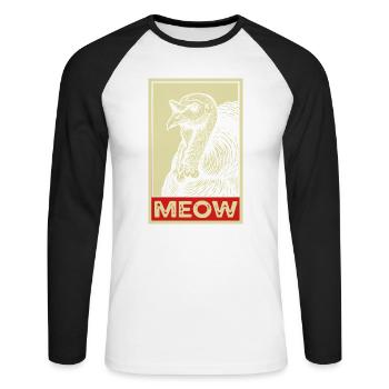 Je suis juste là pour la sauce drôle de Thanksgiving - T-shirt baseball manches longues Homme - blanc/noir - Devant - Nik (191cm)