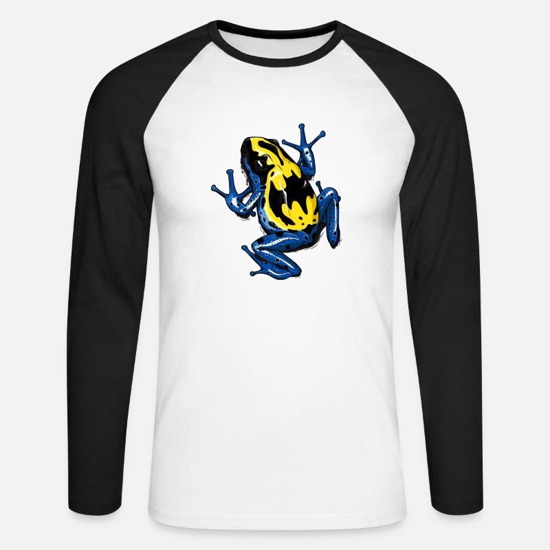 DendroBAT - Unisex Baseballshirt langarm - Weiß/Schwarz