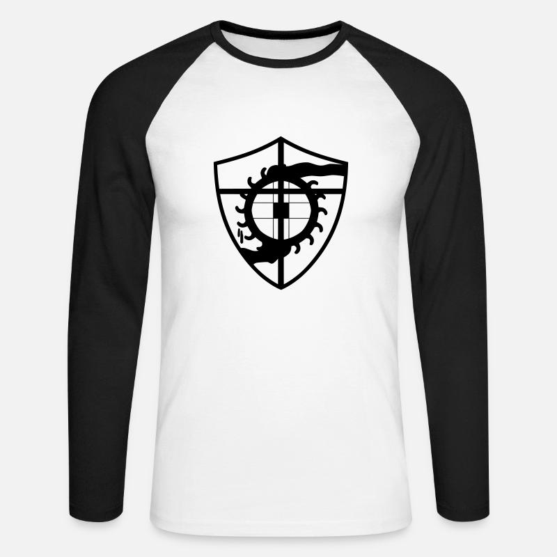 Eppendorf Wappen - Unisex Baseballshirt langarm - Weiß/Schwarz