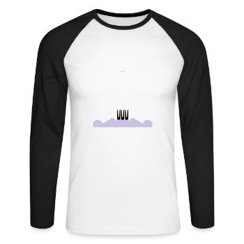 Missile Falcon Heavy Space X - Unisex Long Sleeve Baseball T-Shirt - white/black - Front - Nik (191cm)