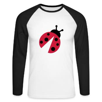 Ladybug - Unisex Long Sleeve Baseball T-Shirt - white/black - Front - Nik (191cm)