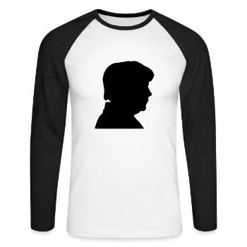 angie - T-shirt baseball manches longues Homme - blanc/noir - Devant - Nik (191cm)