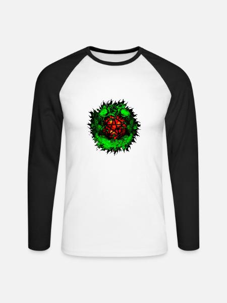 wicca - Unisex Long Sleeve Baseball T-Shirt - white/black
