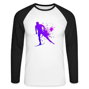 Ski de fond Classic Ski de fond Masculin Classic - T-shirt baseball manches longues Homme - blanc/noir - Devant - Nik (191cm)