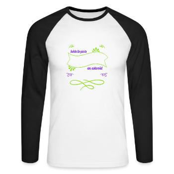 space ship astrophysics astronomy gifts astrology - Unisex Long Sleeve Baseball T-Shirt - white/black - Front - Nik (191cm)