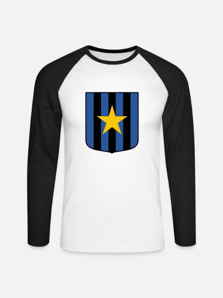 Dunkelblau - Unisex Baseballshirt langarm - Weiß/Schwarz