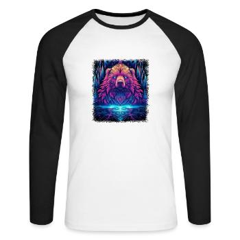 Déclaration de blague Idée cadeau de citation drôle géniale - T-shirt baseball manches longues Homme - blanc/noir - Devant - Nik (191cm)
