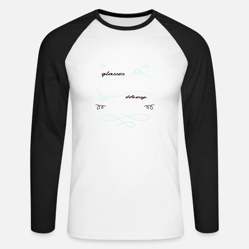 fun computer language - Unisex Baseballshirt langarm - Weiß/Schwarz