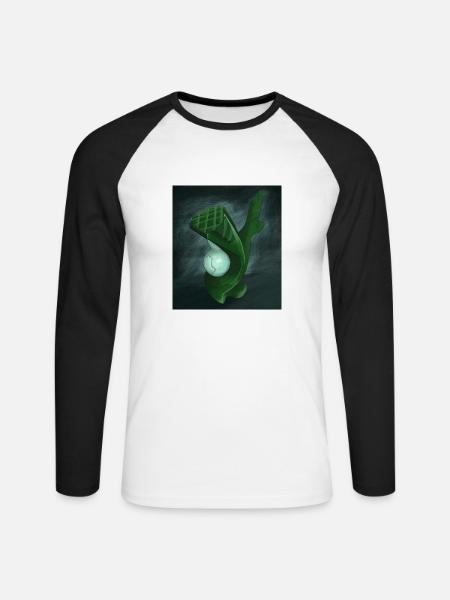 Abstract sculpture - Unisex Long Sleeve Baseball T-Shirt - white/black