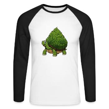 Turloco - Unisex Baseballshirt langarm - Weiß/Schwarz - Vorne - Nik (191cm)